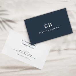 Minimal Professionell enkel monogramflotta Visitkort