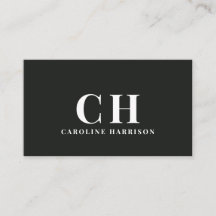 Minimal Professionell, enkelt Monogram svart