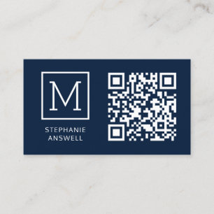 Minimal Professionell för QR-kod för marin QR-Logo Visitkort