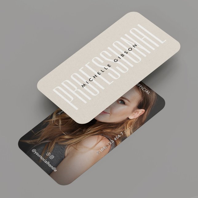Minimal Professionell - fotosignal enkel Visitkort (Minimal Professional Photo Sand Simple Business Card
)