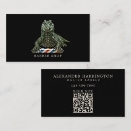 Minimal professionell herrbarberare Emerald Alliga Visitkort