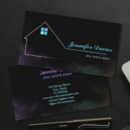 Minimal Professionell Holograf Real Gods Agent Visitkort