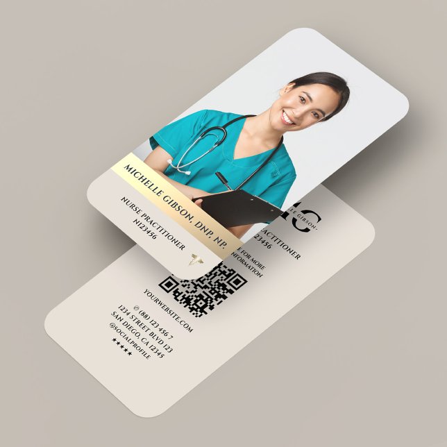 Minimal professionell läkare sjuksköterska sand visitkort (Minimal Professional Medical Doctor Nurse Sand Business Card
)