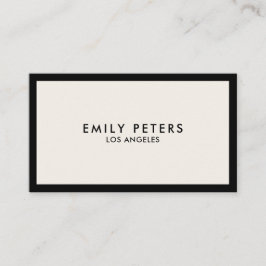 Minimal Professionell Luxury Black Ivory Chic Visitkort