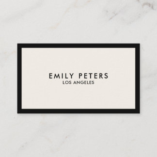 Minimal Professionell Luxury Black Ivory Chic Visitkort