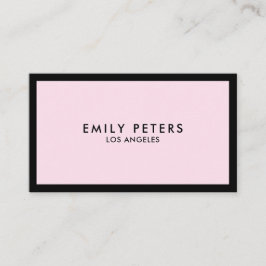 Minimal Professionell Luxury Black Rosa Visitkort