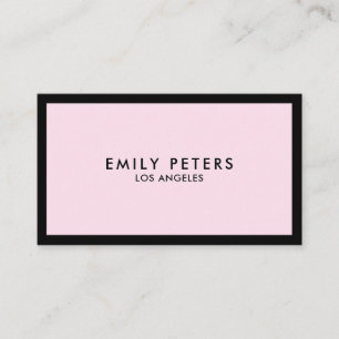 Minimal Professionell Luxury Black Rosa Visitkort
