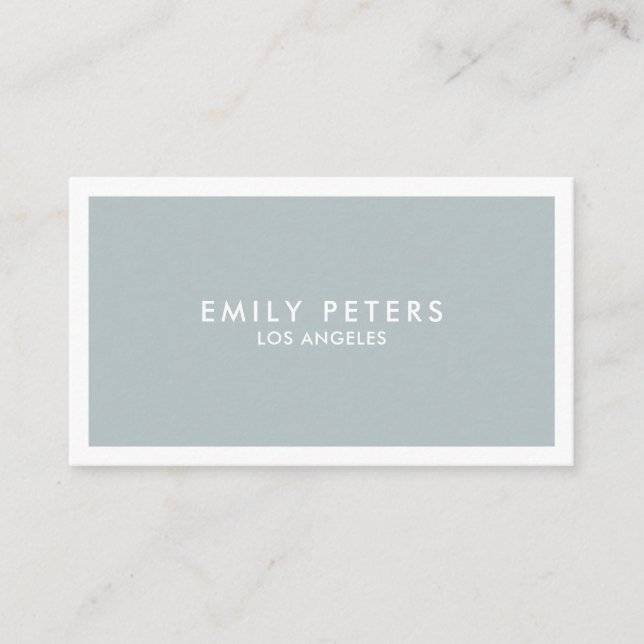 Minimal Professionell Luxury Dusty Blue Visitkort (Framsida)