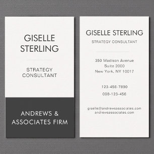 Minimal Professionell, modern Elegant för företag Visitkort