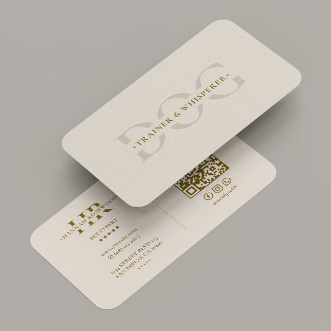 Minimal Professionell, monogram och modern Visitkort (Minimal Professional Monogram Sand Modern Business Card
)