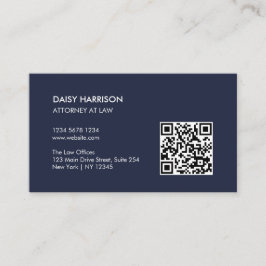 Minimal Professionell QR-kod, marinblå Visitkort