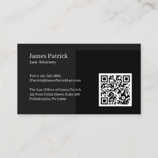 Minimal professionell QR-kod svart visitkort