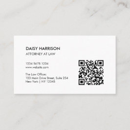 Minimal Professionell QR-kod vit Visitkort