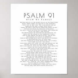 Minimal Psalm 91 över min familjs kristna Poster
