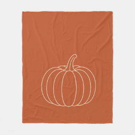 Minimal Pumpkin Fleece Blanket 