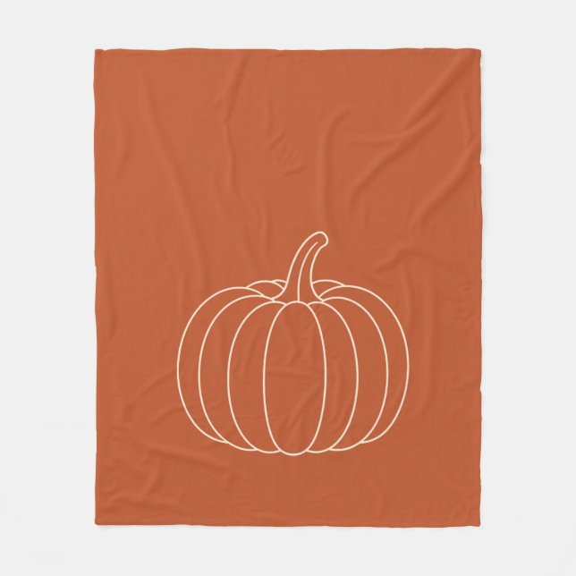 Minimal Pumpkin Fleece Blanket  (Framsidan)