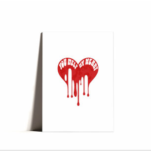 Minimal Punny Alla hjärtans dag Helgkort