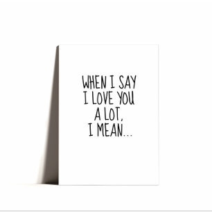 Minimal punny I Kärlek, ett stort kort för Valenti