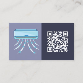 Minimal QR HVAC Visitkort