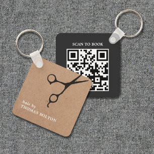 Minimal QR-kod för bokning av möte för salong Nyckelring