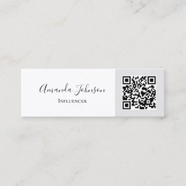 Minimal QR-kodinstagraminfluencer Mini Visitkort
