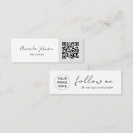 Minimal QR-kodinstagraminfluencer Mini Visitkort
