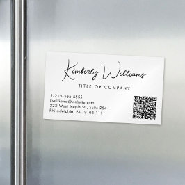 Minimal QR-kodProfessionell för skript Magnetiska Visitkort