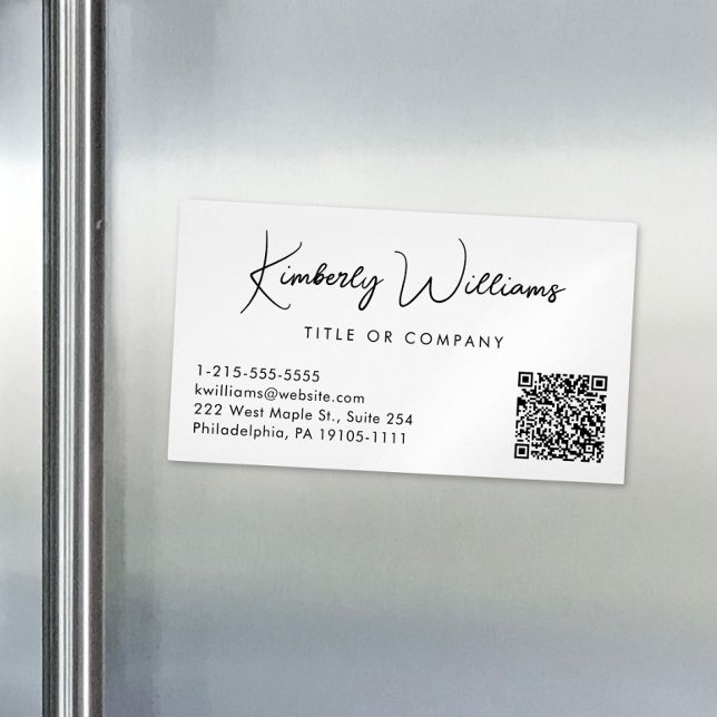 Minimal QR-kodProfessionell för skript Magnetiska Visitkort (Skapare uppladdad)