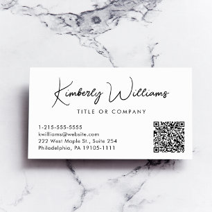 Minimal QR-kodProfessionell för skript Visitkort
