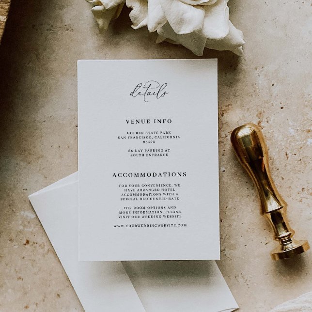 Minimal R100 för Bröllop-informationshöljet Tilläggskort (Skapare uppladdad)