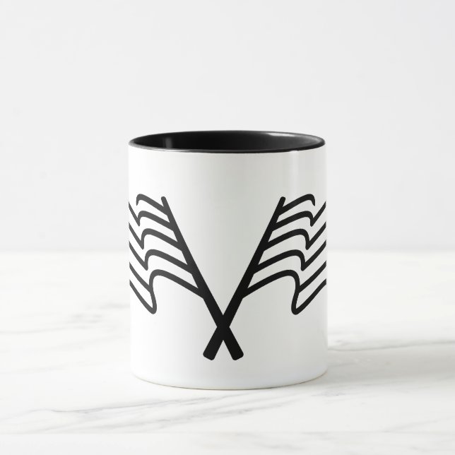 Minimal raceringsflagga sport som vajar mugg (Center)