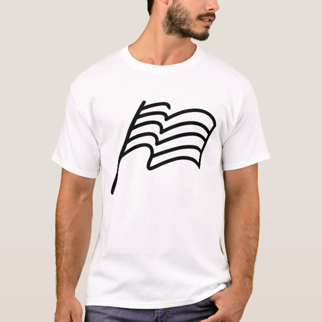 Minimal Racing Flagga Sport Vajar T Shirt (Framsida)
