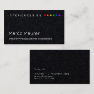 Minimal Rainbow Business Card with Pride Colors Visitkort