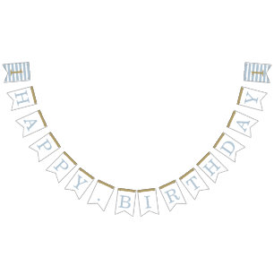 Minimal Rand Personlig födelsedag Vimplar