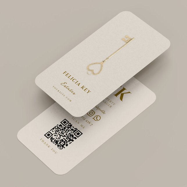 Minimal Realtor Key Initials Sand Mortgage Visitkort (Minimal Realtor Key Initials Sand Mortgage Business Card
)