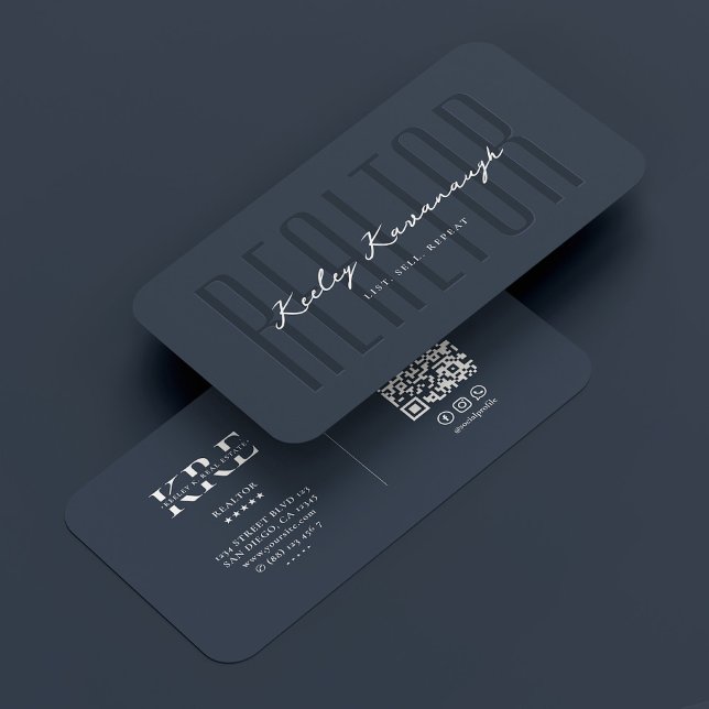 Minimal Realtor Real Gods-hypotekskol Visitkort (Minimal Realtor Real Estate Mortgage Charcoal Business Card
)