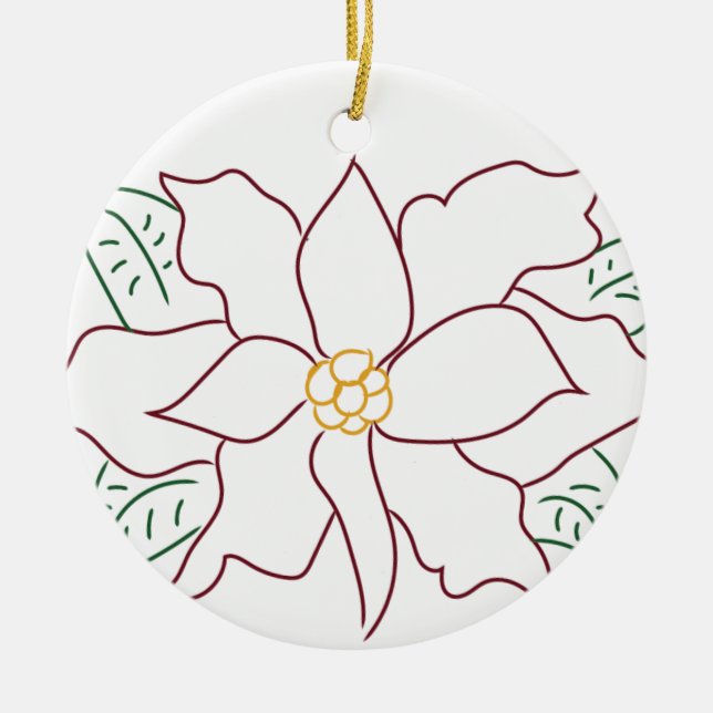 Minimal Red Poinsettia Ornament (Framsidan)