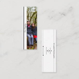 Minimal registrering av fotoregistrering i Bröllop Mini Visitkort