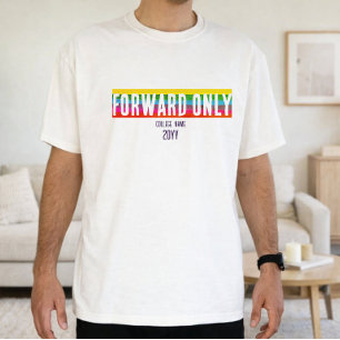 Minimal regnbåge-framåt-only-examenströja t shirt