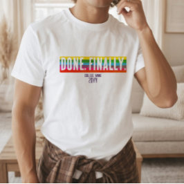 Minimal regnbågsrandig examenströja KLAR. ÄNTLIGEN T Shirt