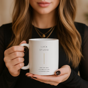 Minimal ren enkel modern QR-kod Guld Kaffemugg