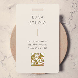 Minimal ren enkel modern QR-kod Guld och Cream