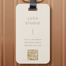 Minimal ren enkel modern QR-kod Guld och Cream