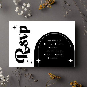 Minimal Retro Arch Black och White OSA Kort