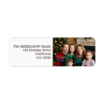 Minimal Retro-julfamiljen Porträtt