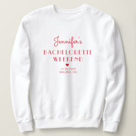 Minimal Retro Röd & Rosa Personlig Sängvätning T Shirt