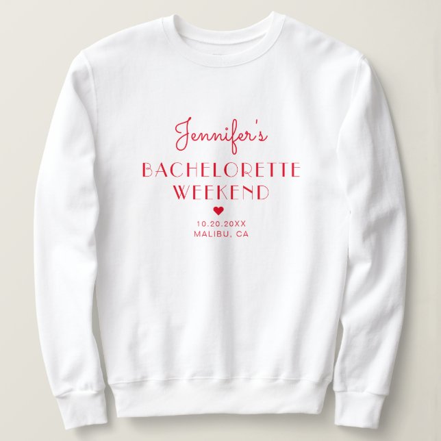Minimal Retro Röd & Rosa Personlig Sängvätning T Shirt (Design framsida)