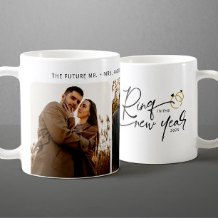 Minimal ring i det nya året Förlovning Jul Kaffemugg
