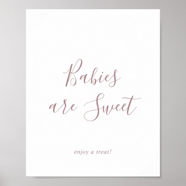 Minimal Ro Guld Spädbarn är Sweet Enjoy Poster (Framsidan)