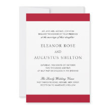 Minimal röd och svart Elegant Modern Bröllop